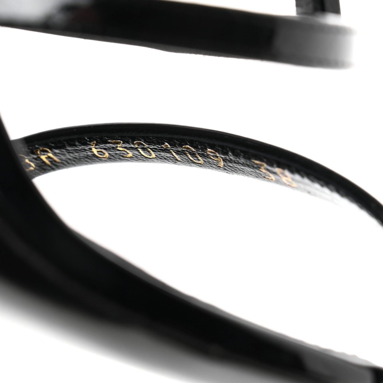 Saint Laurent Patent Cassandra 100 Sandals 38 Black 6 of 8