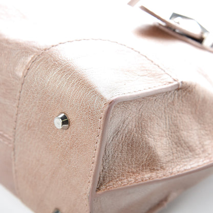 Alexander McQueen Metallic Grained Goatskin Small Legend Satchel Pink 13 of 17