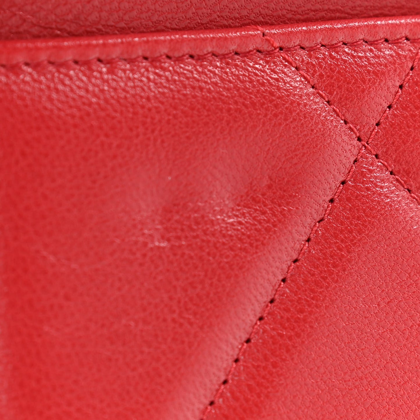 Goatskin Quilted Chanel 19 Wallet On Chain WOC Red