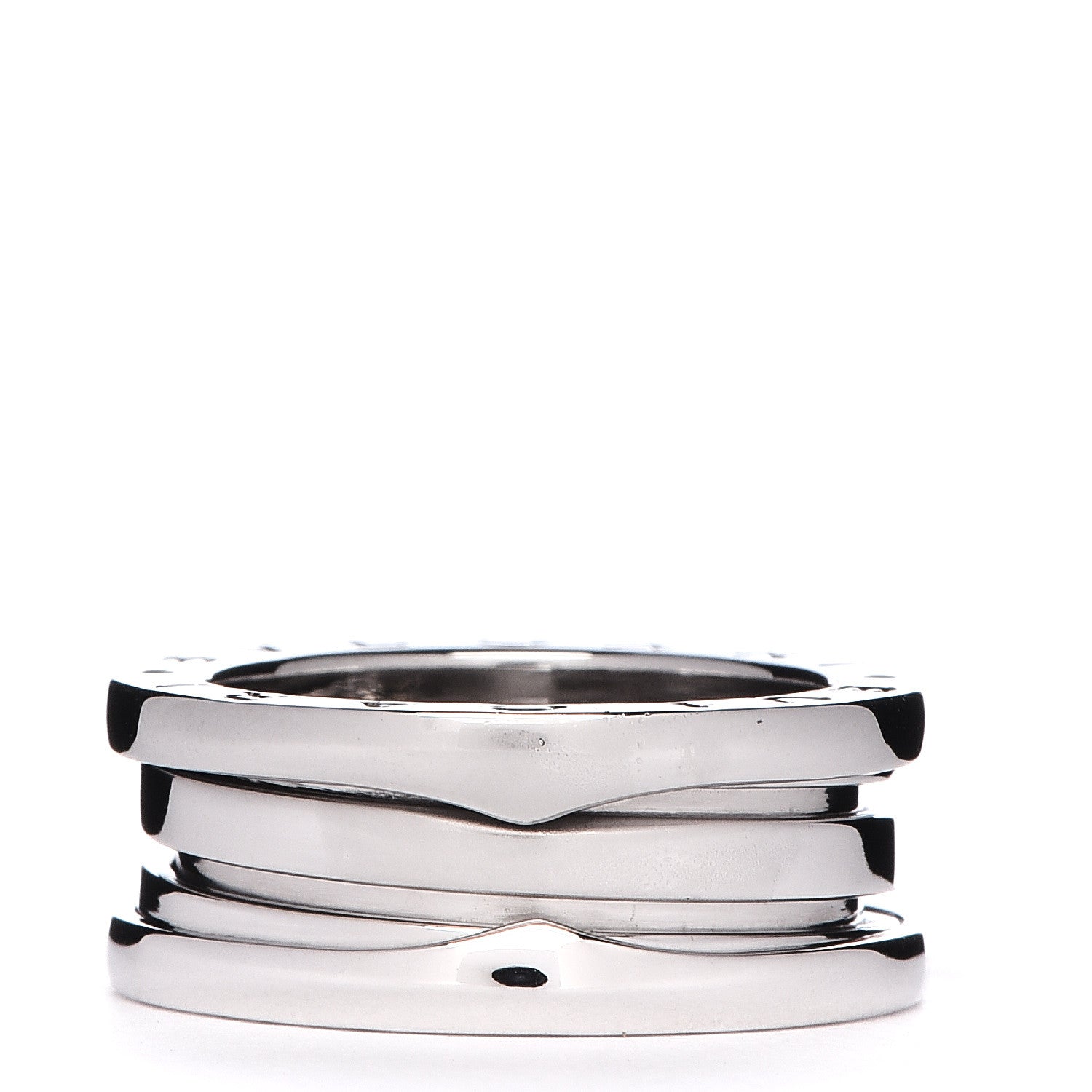 Bulgari 18K White Gold B.Zero1 Three-Band Ring 49 4.75 1 of 6