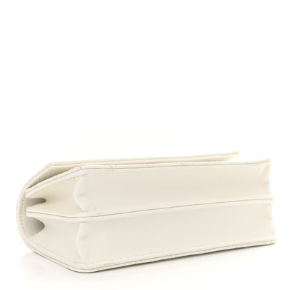 Chanel Caviar Quilted Trendy Handle Clutch With Chain White 4 of 11