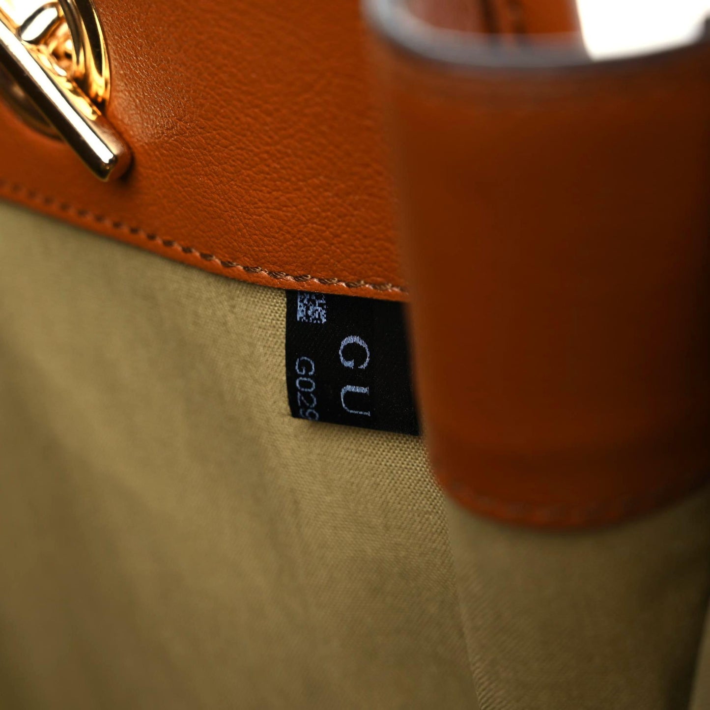 Vintage Canvas Calfskin Web Large Rajah Chain Tote Sand Light Cuir