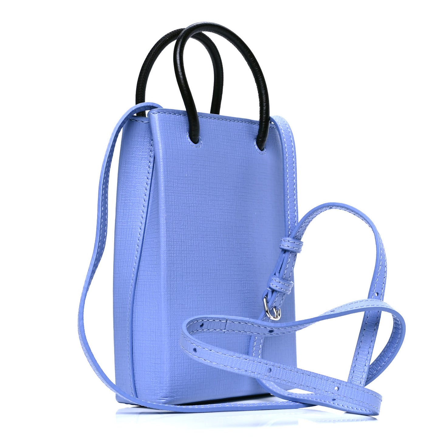Squared Calfskin Logo Shopping Phone Holder Bag Light Purple