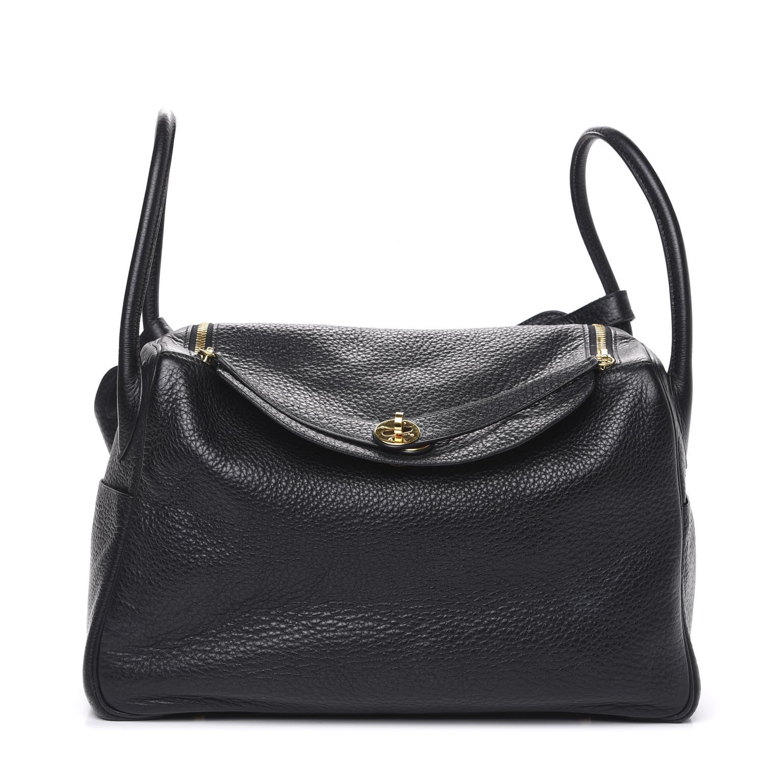 Hermes Taurillon Clemence Lindy 34 Black 1 of 10