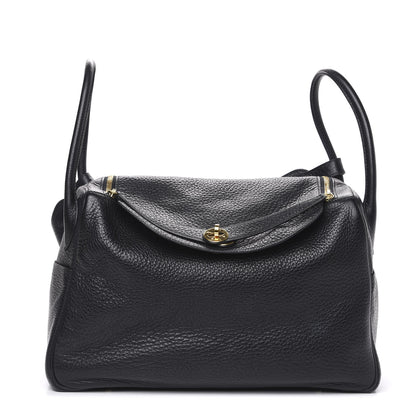 Hermes Taurillon Clemence Lindy 34 Black 1 of 10