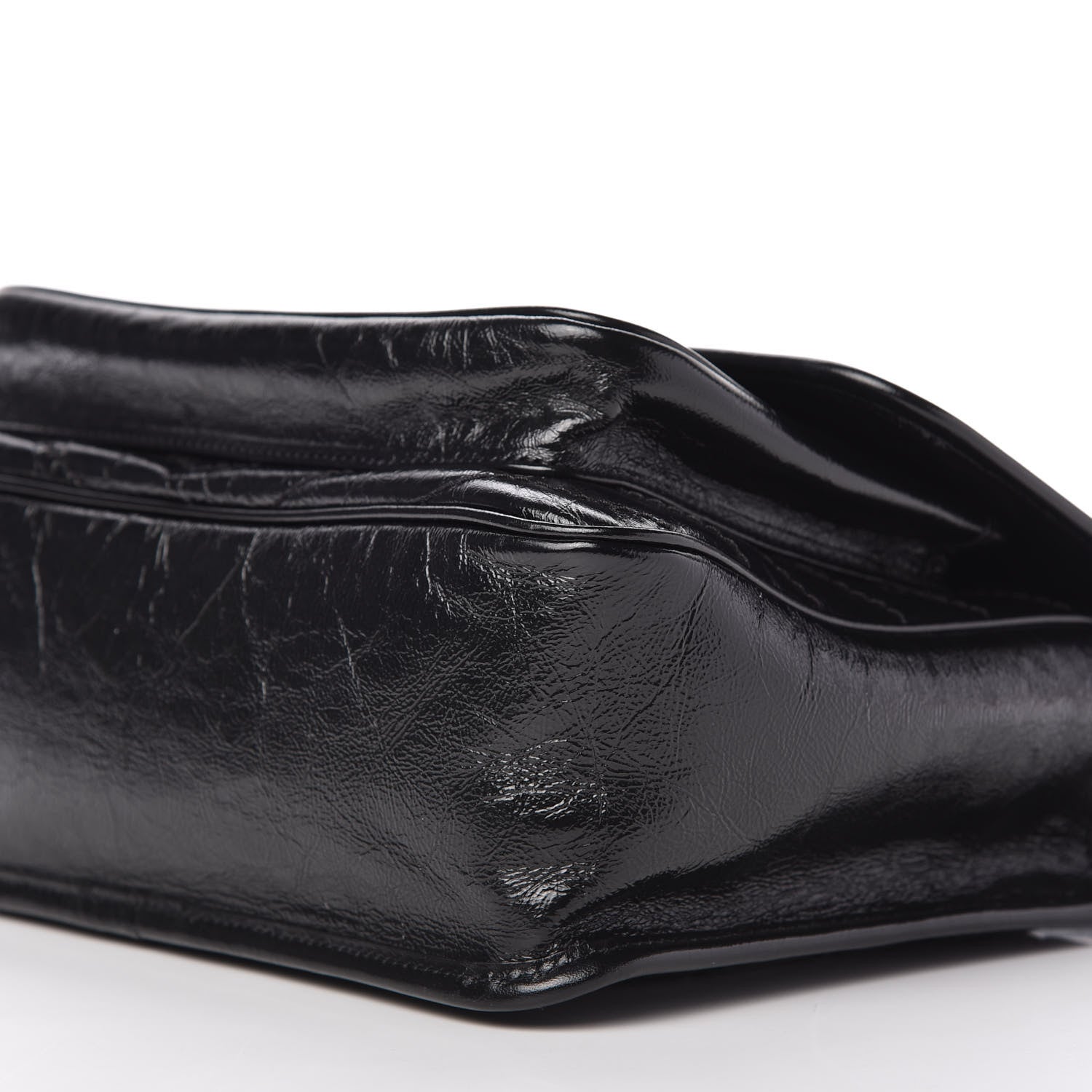 Saint Laurent Crinkled Calfskin Matelasse Monogram Medium Niki Chain Satchel Black 7 of 10