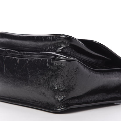 Saint Laurent Crinkled Calfskin Matelasse Monogram Medium Niki Chain Satchel Black 7 of 10