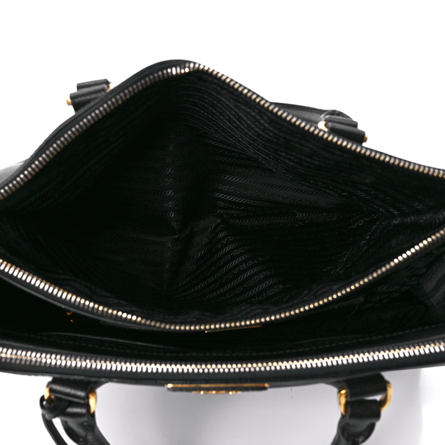 Prada Saffiano Medium Galleria Double Zip Tote Black 8 of 13