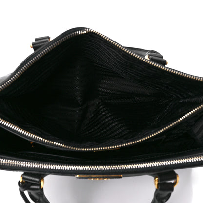Prada Saffiano Medium Galleria Double Zip Tote Black 8 of 13