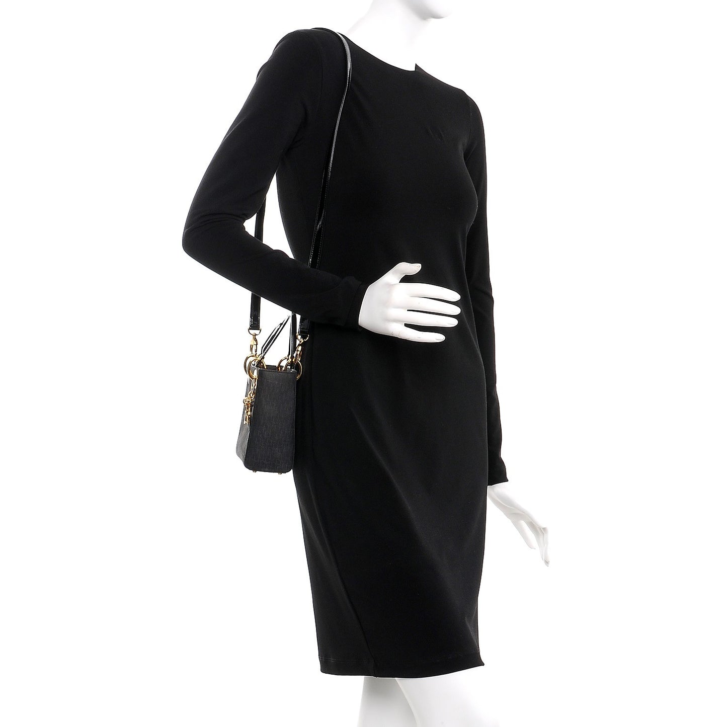 Suede Diorissimo Mini Lady Dior Black