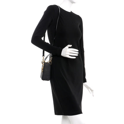 Christian Dior Suede Diorissimo Mini Lady Dior Black 2 of 7