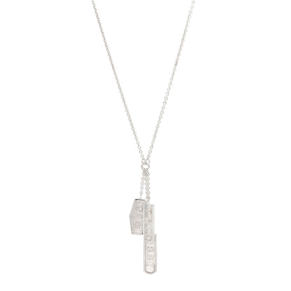 Tiffany Sterling Silver 1837 Triple Tag Lariat Necklace 1 of 4