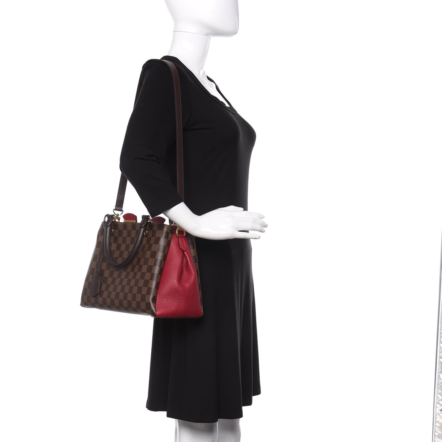 Louis Vuitton Damier Ebene Cuir Taurillon Brittany Bordeaux 2 of 10