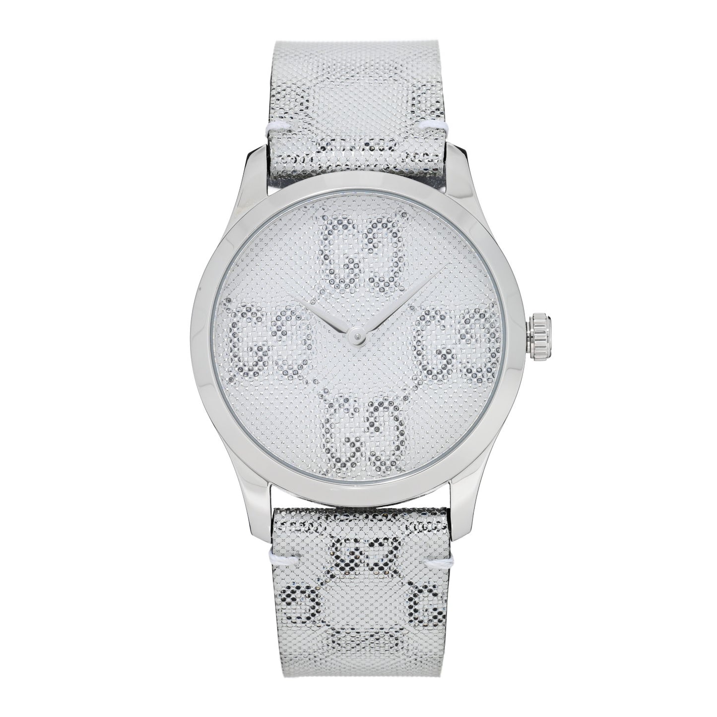 Stainless Steel Calfskin 38mm G-Timeless GG Hologram Quartz Watch