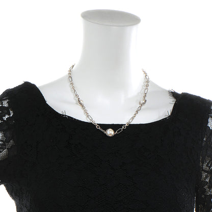 David Yurman Sterling Silver Pearl Figaro Necklace 2 of 7