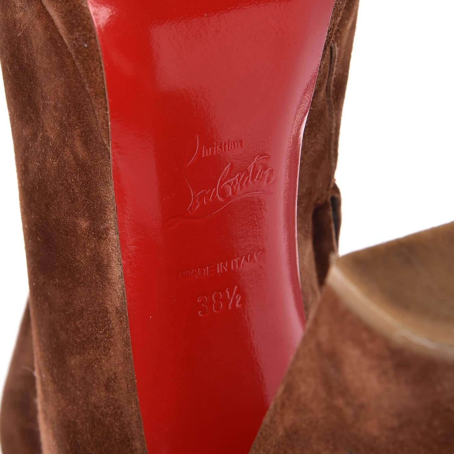Veau Velours Rock and Gold 120 Ankle Booties 38.5 Havana
