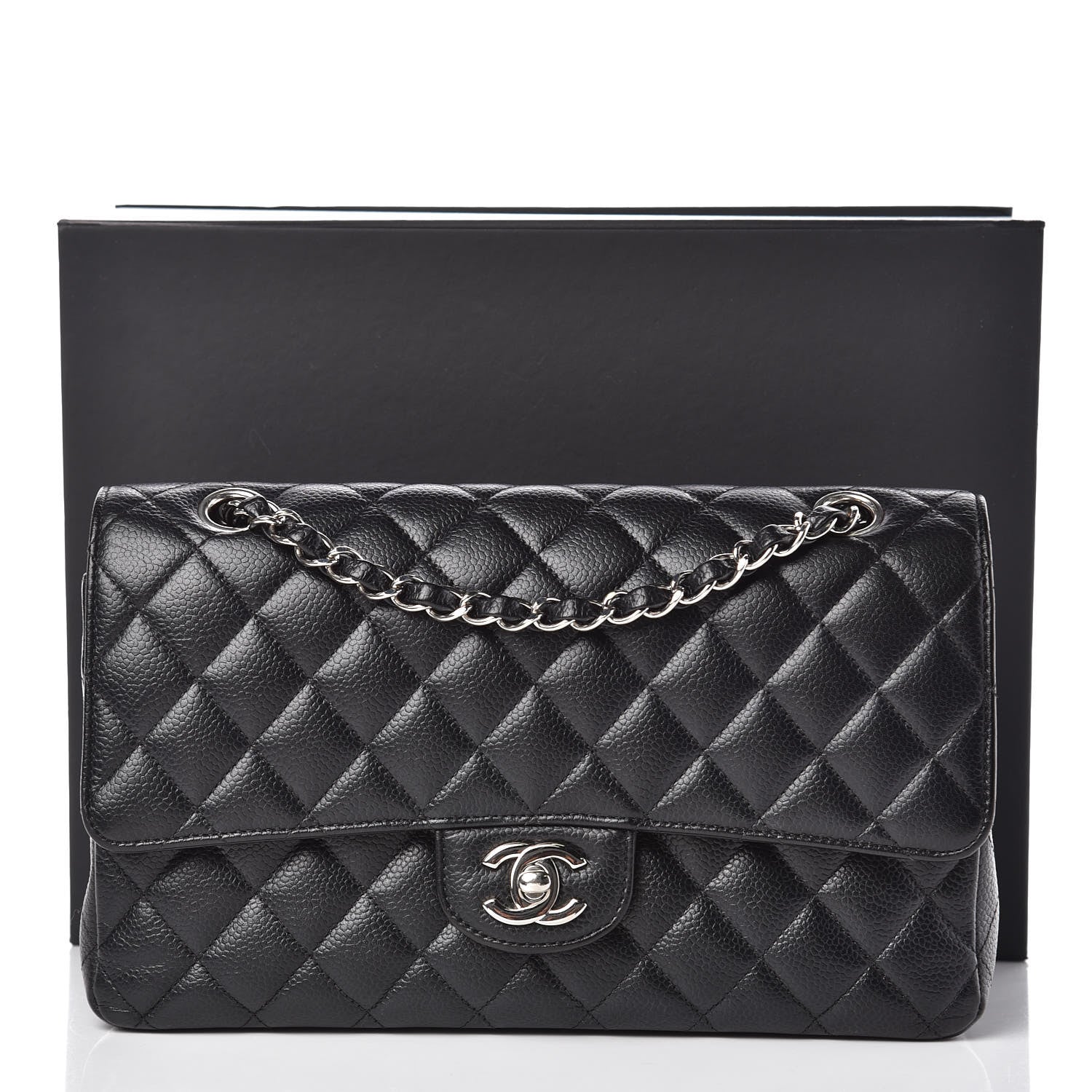 Chanel Caviar Quilted Medium Double Flap Black 10 of 10