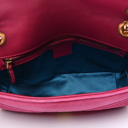Gucci Velvet Matelasse Small GG Marmont Shoulder Bag Light Raspberry Rose 5 of 12