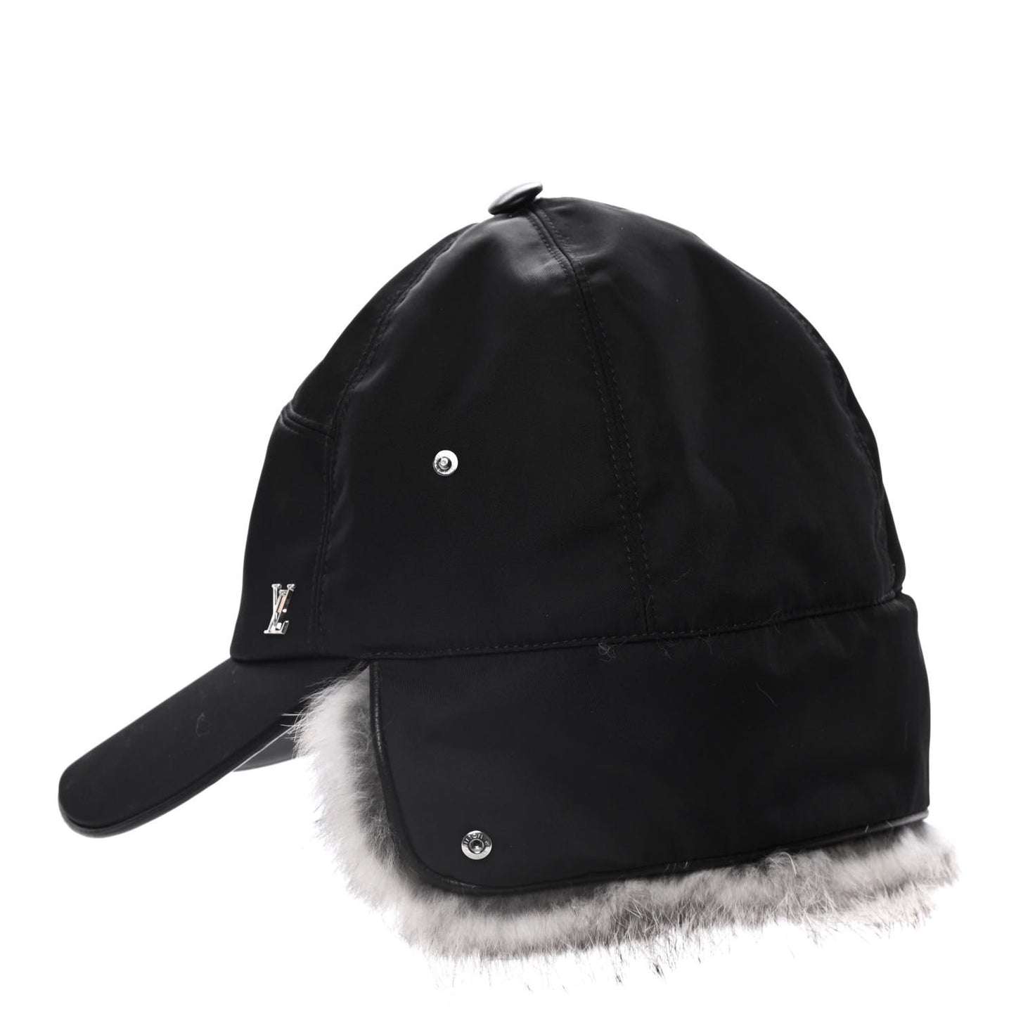 Nylon Rabbit Fur Wilderness Chapka Hat Grey