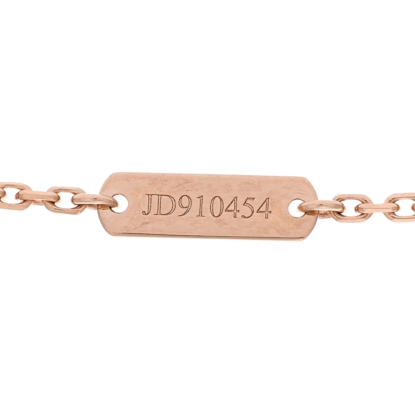18K Rose Gold Diamond Small Perlee Clovers Pendant Necklace