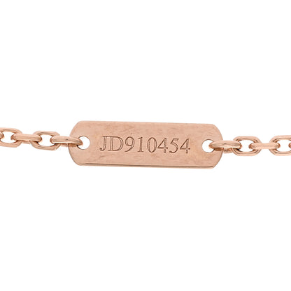 Van Cleef & Arpels 18K Rose Gold Diamond Small Perlee Clovers Pendant Necklace 4 of 6