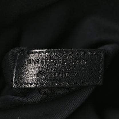 Saint Laurent Crinkled Calfskin Matelasse Monogram Medium Niki Chain Satchel Black 7 of 9