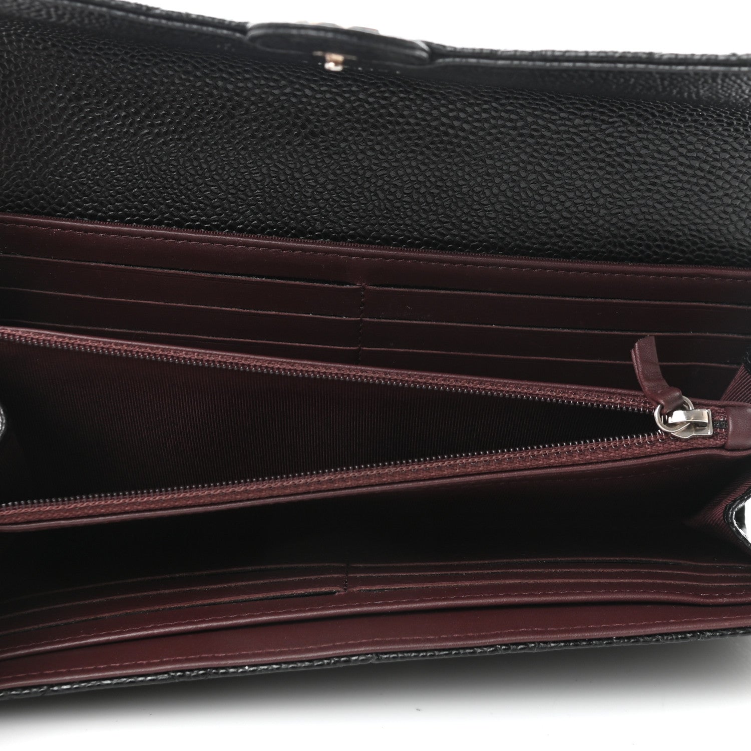 Chanel Caviar Quilted Large Gusset Flap Wallet Black 5 of 9