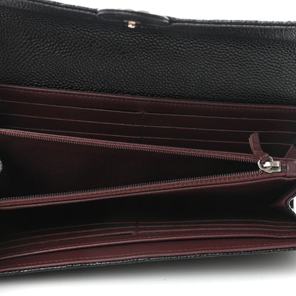 Chanel Caviar Quilted Large Gusset Flap Wallet Black 5 of 9
