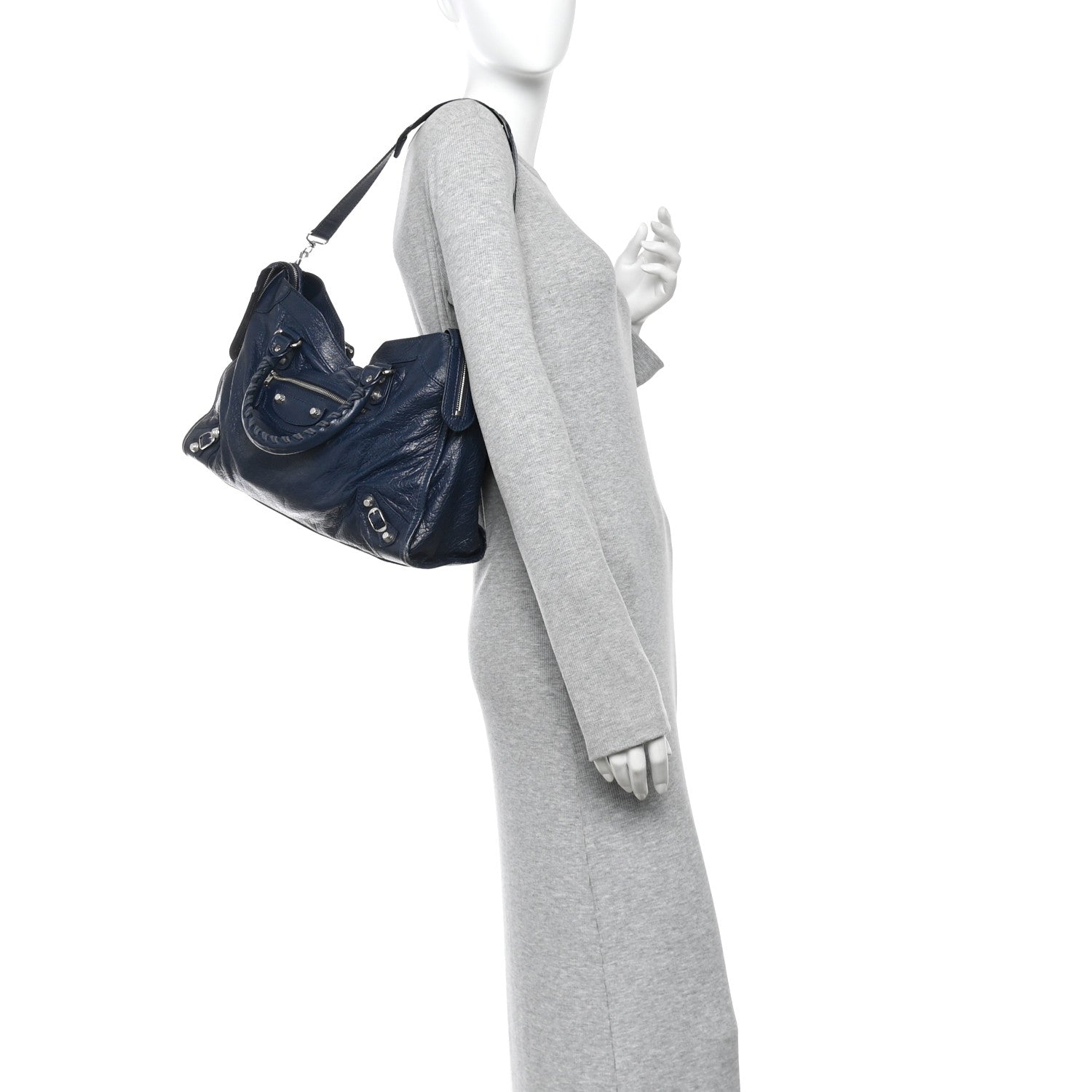 Balenciaga Agneau Giant 12 Silver Hardware City Bleu Obscur 2 of 10