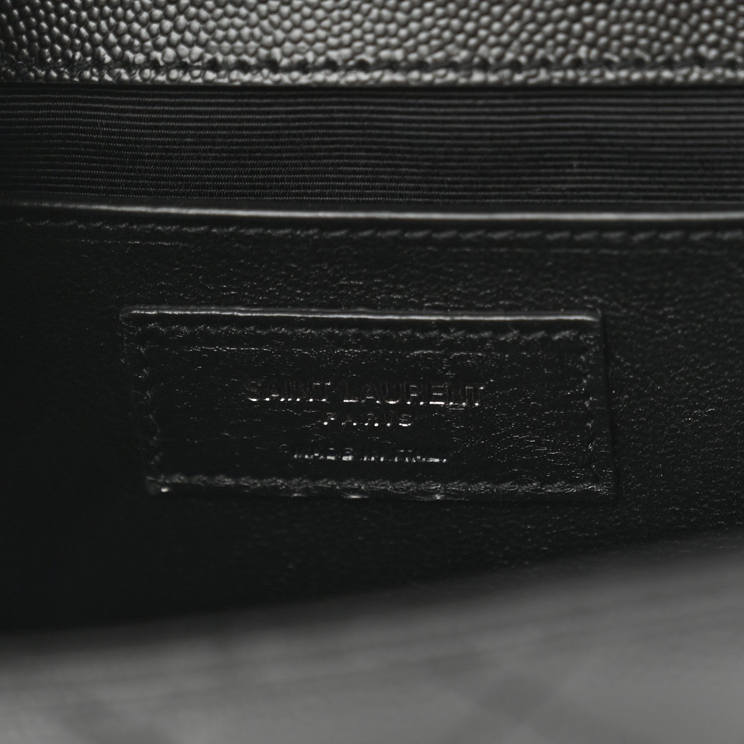 Saint Laurent Grain De Poudre Textured Mixed Matelasse Triquilt Medium Monogram Monochrome Satchel Black 6 of 10