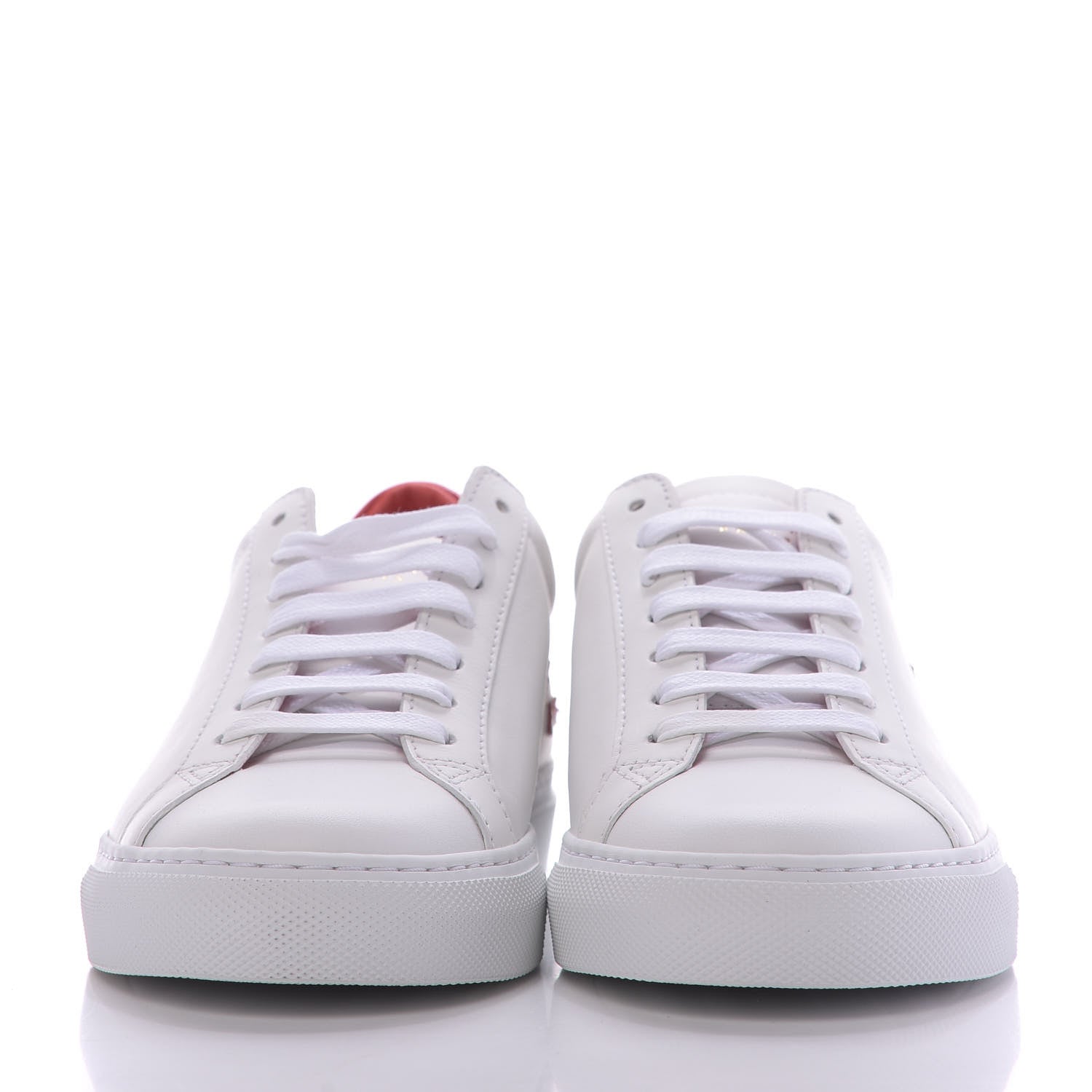 Givenchy Calfskin Reverse Logo Womens Urban Street Sneakers 36.5 White Red 3 of 12