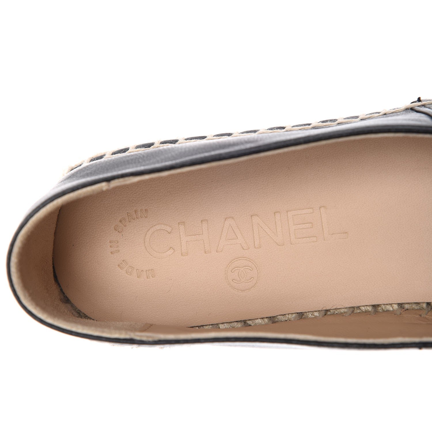 Chanel Lambskin CC Espadrilles 36 Black 8 of 10