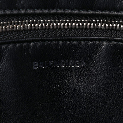 Balenciaga Shiny Day Calfskin Logo XS Triangle Chain Duffle Bleu Roi White 6 of 11
