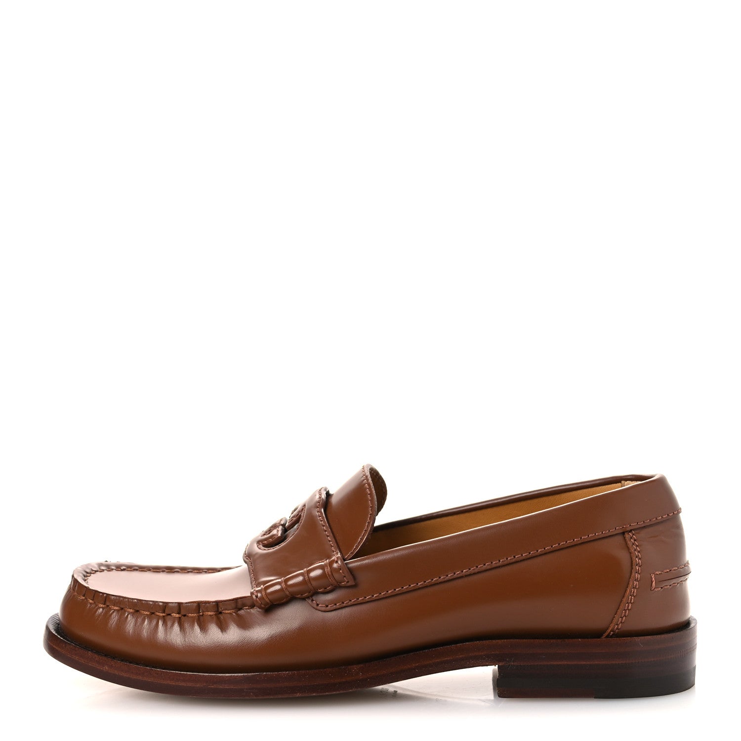 Gucci Millennial Ribot Cut Out Interlocking G Loafers 37.5 Cuir 1 of 11