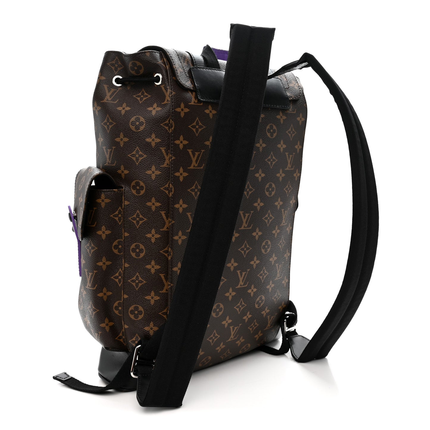Monogram Macassar Christopher MM Backpack Purple