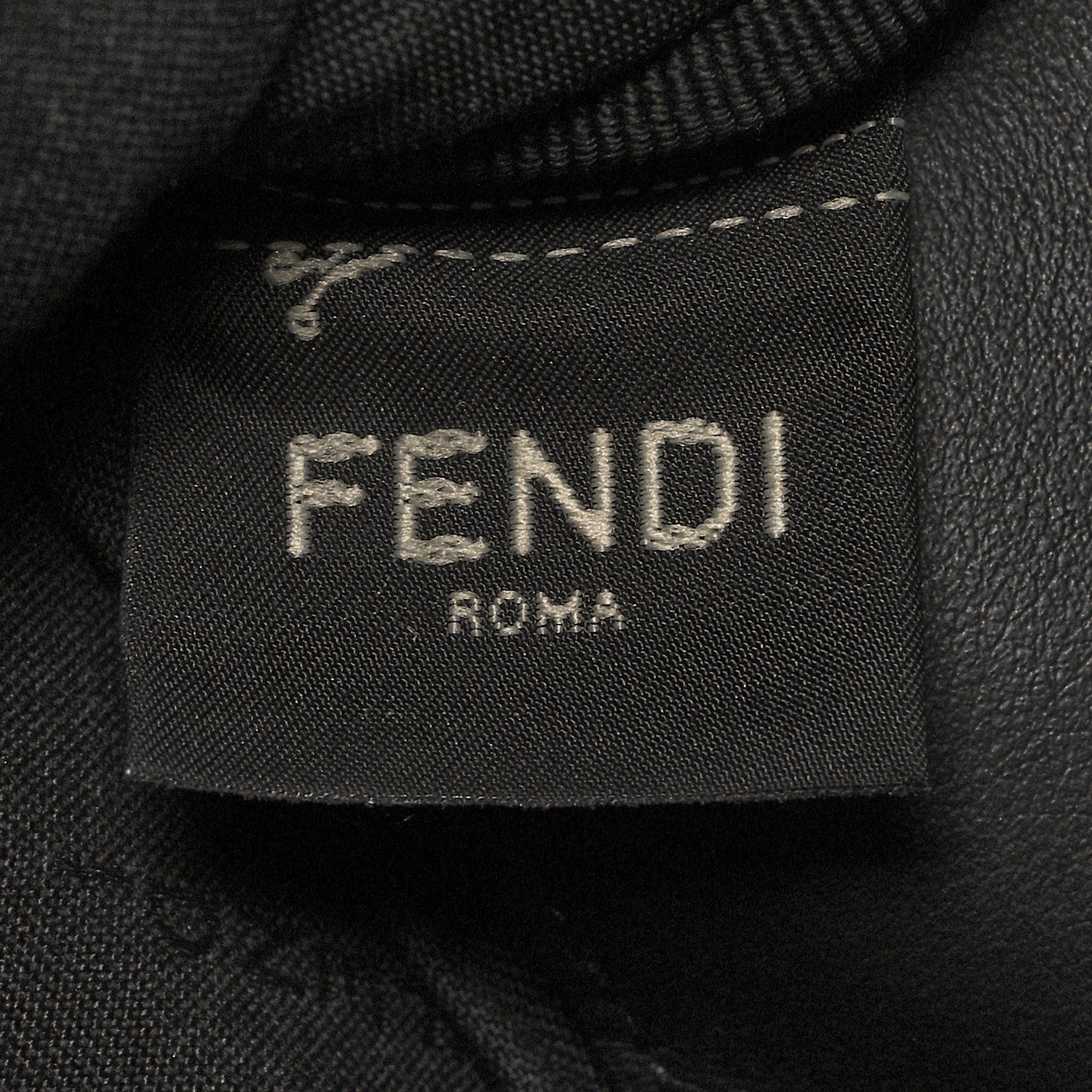 Fendi X SARAH COLEMAN Fabric Jacquard FF Vertigo Pouch Tobacco Moro Black 6 of 11