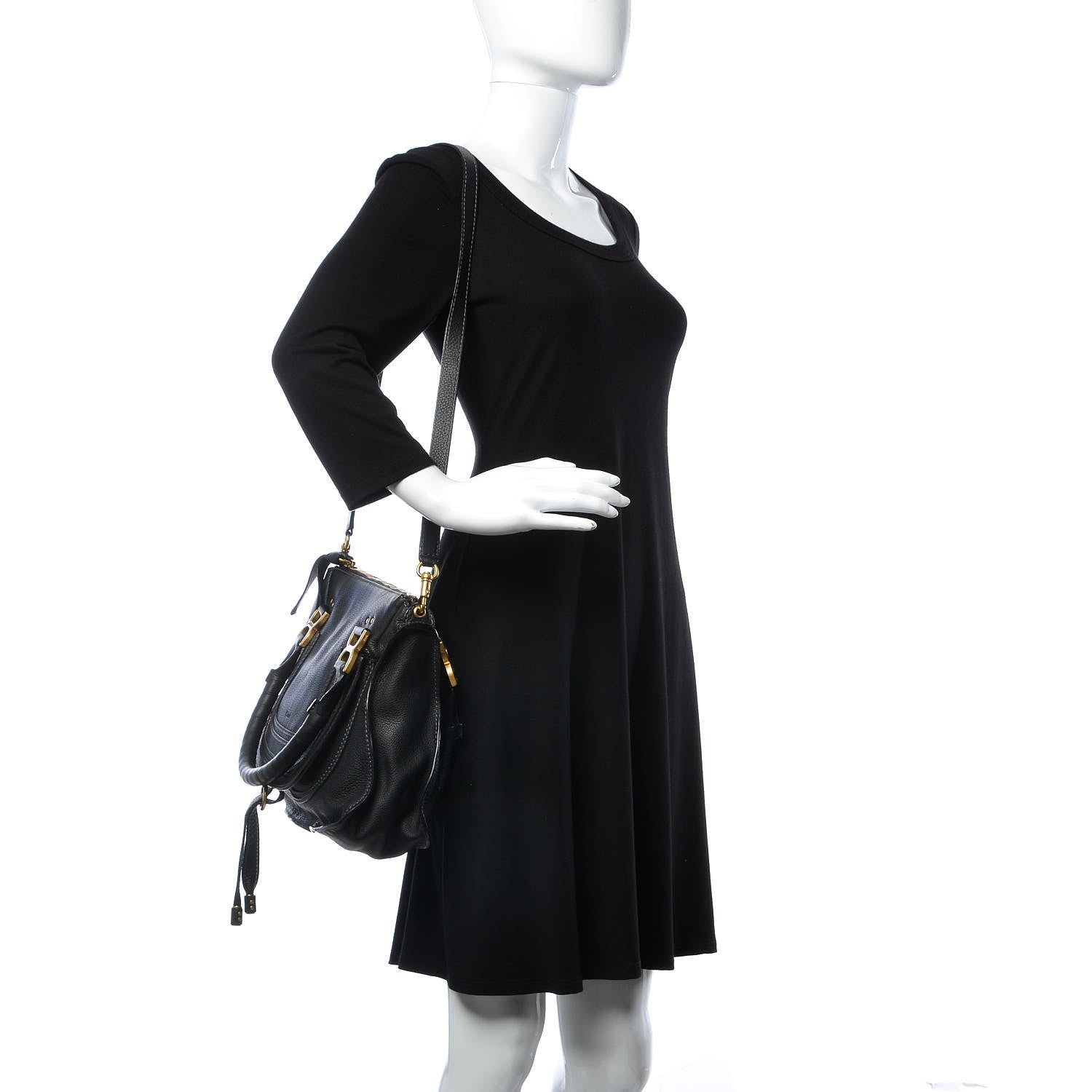 Chloe Calfskin Medium Marcie Satchel Black 3 of 8