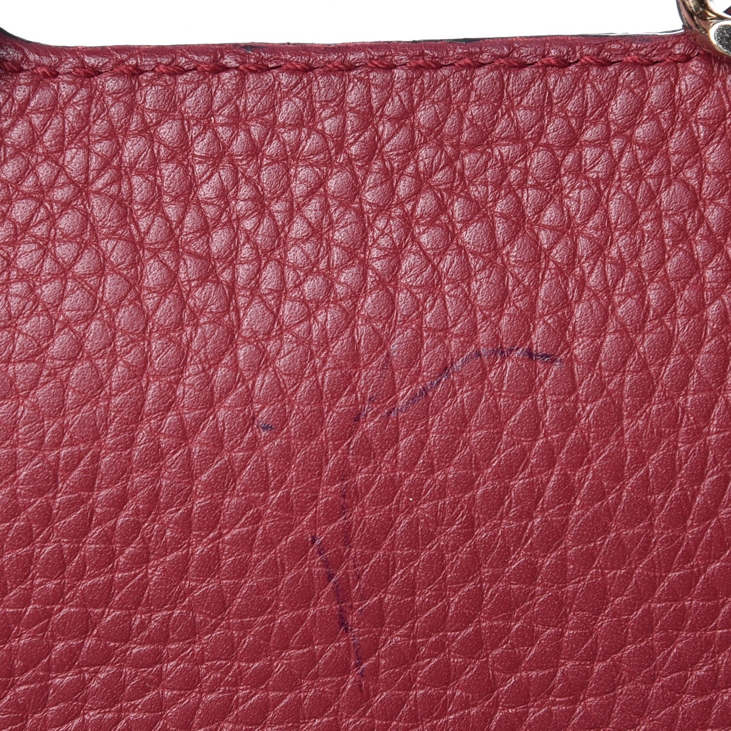 Gucci Pebbled Calfskin Medium Miss Bamboo Shoulder Bag Burgundy 8 of 8