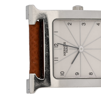 Hermes Stainless Steel Epsom 26mm Heure H Hour Quartz Watch Gold 6 of 7
