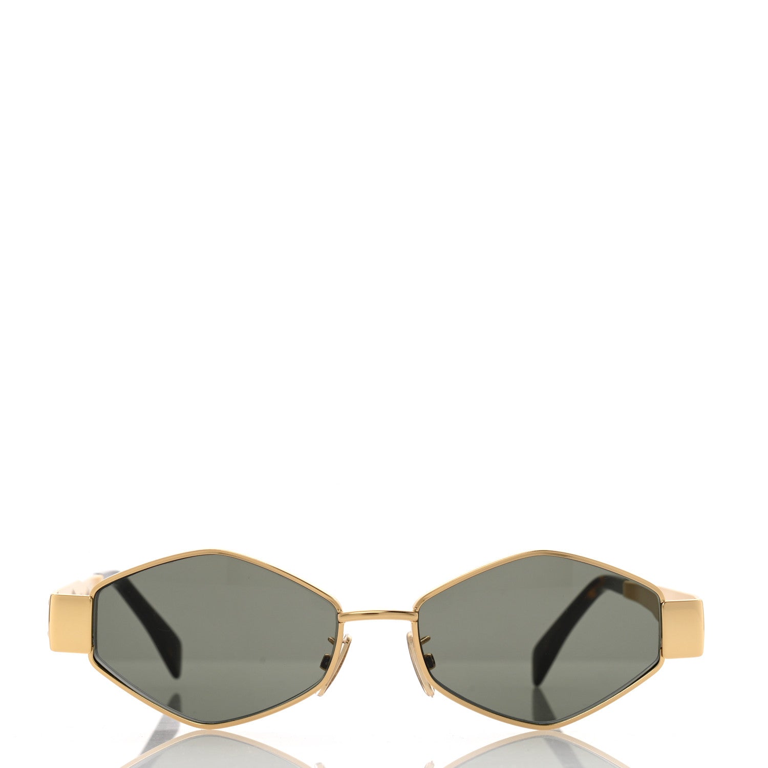 Celine Metal Triomphe 02 Sunglasses CL40254U Gold Green 2 of 7