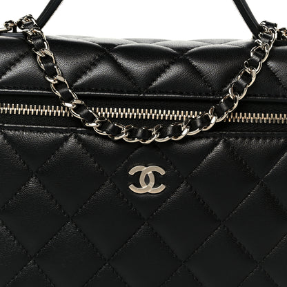 Chanel Lambskin Quilted Top Handle Slim Vanity With Chain Black 8 of 11