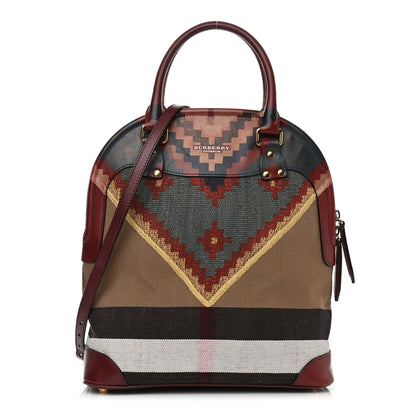 Burberry Prorsum Handpainted Tapestry Bloomsbury Burgundy 1 of 13
