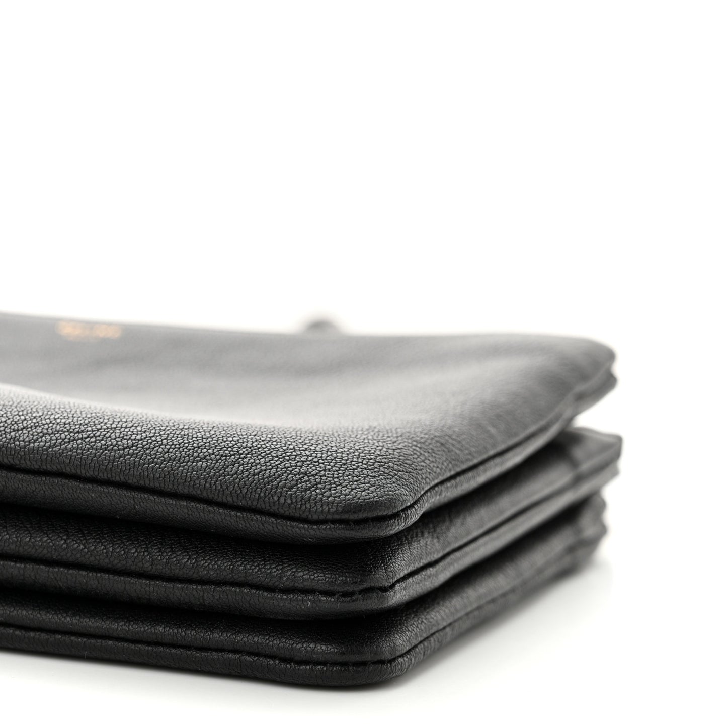 Lambskin Small Trio Crossbody Bag Black