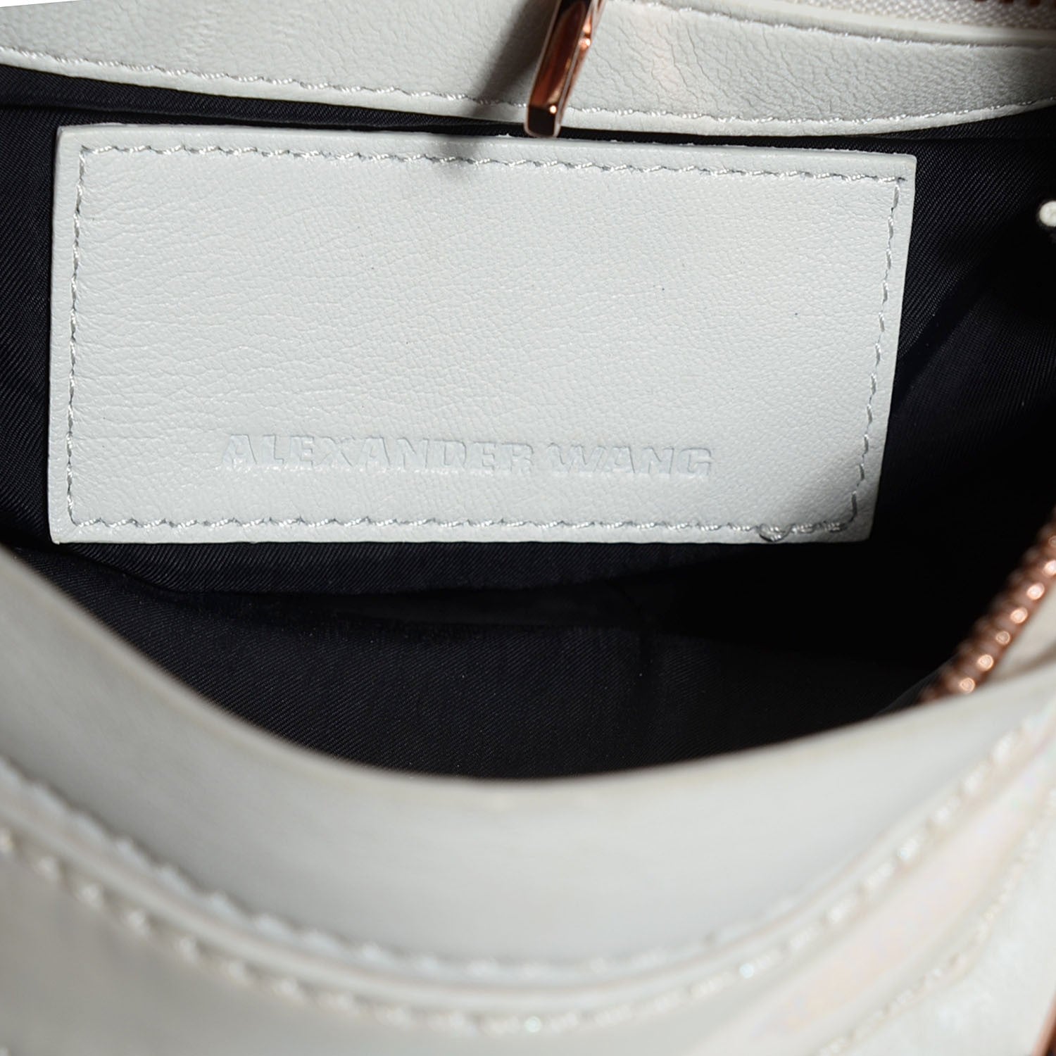 Alexander Wang Lambskin Patent Jade Clutch White 6 of 8