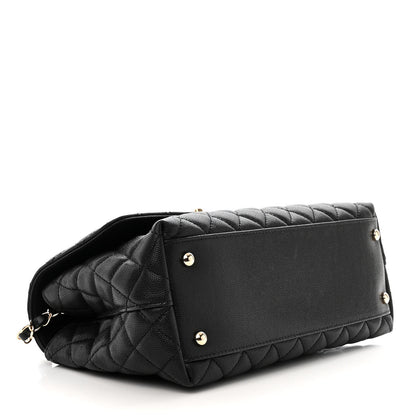 Chanel Caviar Quilted Small Coco Handle Flap Black 4 of 9
