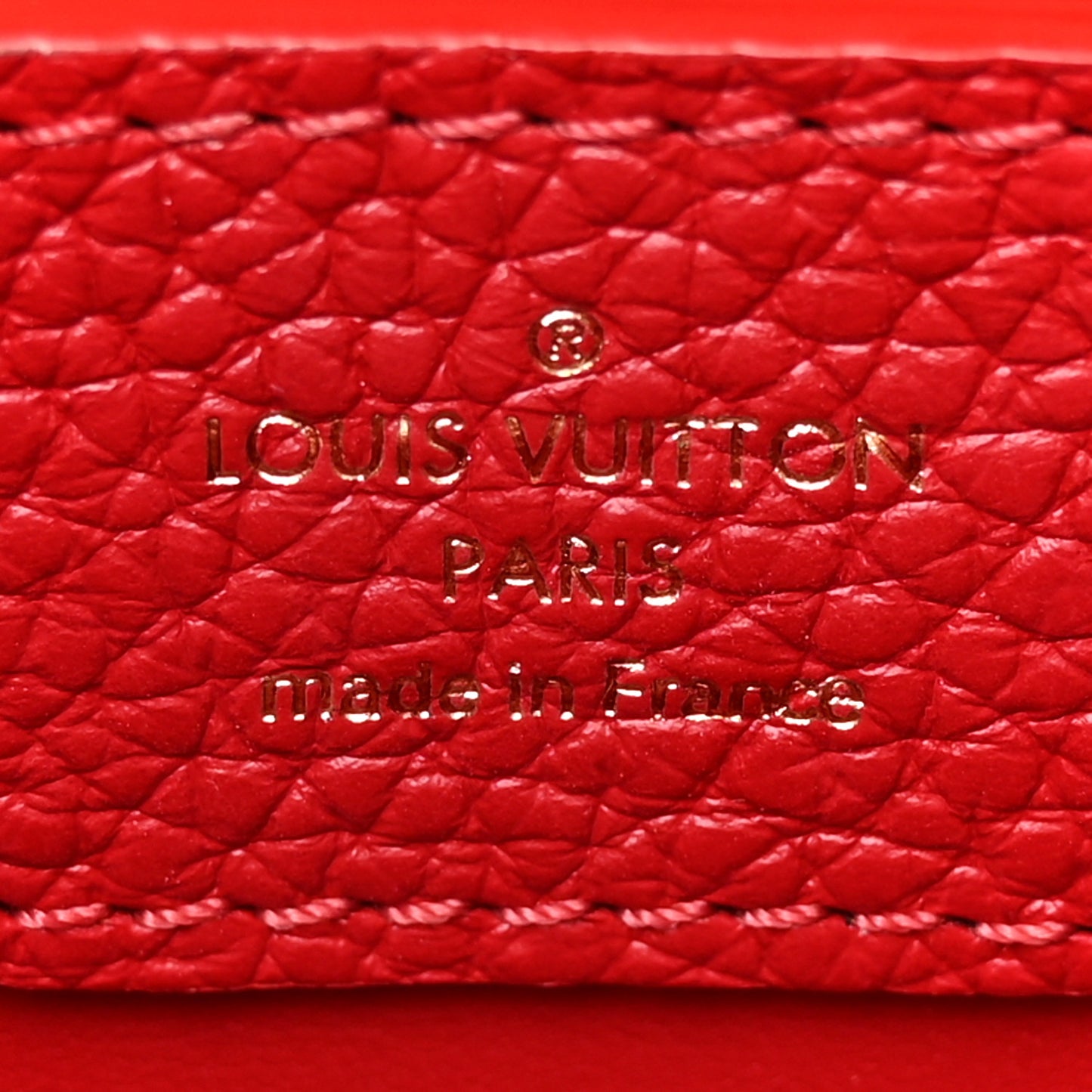 Taurillon Snakeskin Capucines PM Scarlet