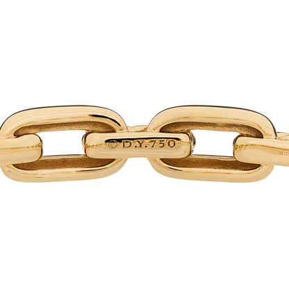 David Yurman 18K Yellow Gold Diamond 7mm Stax Chain Link Bracelet 3 of 4