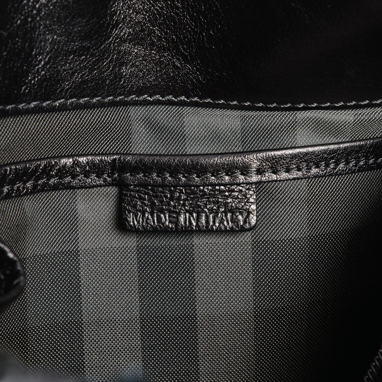 Burberry Metallic Calfskin Small Pilgrim Bowling Bag Anthracite 7 of 8