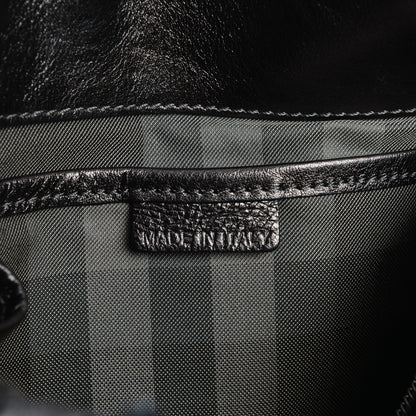 Burberry Metallic Calfskin Small Pilgrim Bowling Bag Anthracite 7 of 8