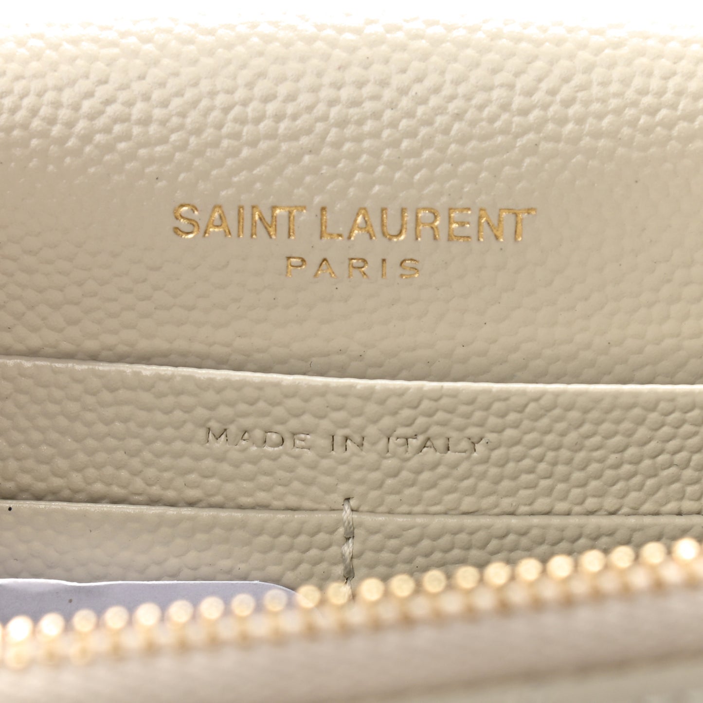 Grain De Poudre Matelasse Chevron Monogram Envelope Chain Wallet Optical White